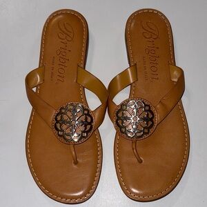 Brighton Women's Brown‎ Sandals with Silver Accents